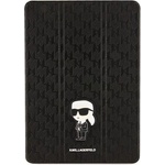 KARL LAGERFELD iPad 10, 2" Folio Magnet Allover Cover черен Saffiano Monogram Ikonik (KLFC10SAKHPKK)