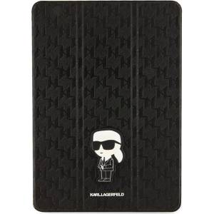 KARL LAGERFELD iPad 10, 2" Folio Magnet Allover Cover черен Saffiano Monogram Ikonik (KLFC10SAKHPKK)