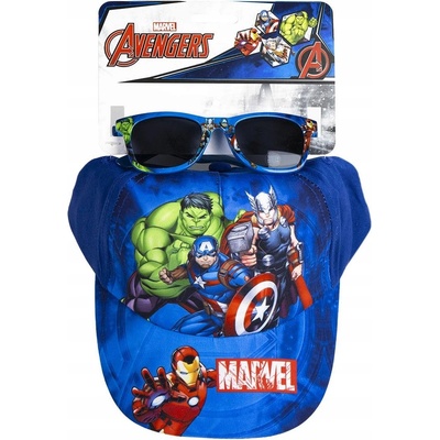 Cerda Детски комплект Cerda - Avengers, шапка и слънчеви очила, 53 cm (2200010461)