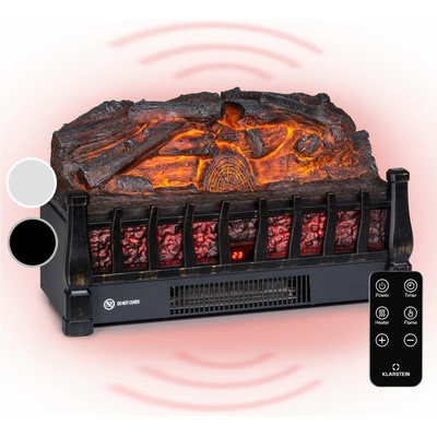 Klarstein Kamini FXL 2G 1800 W 3D LED iluze plamene bílý Černá