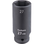 Fortum машинна (ударна) муфа 1/2", 27 mm, L 78 mm, почернена, FORTUM
