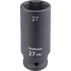 Fortum машинна (ударна) муфа 1/2", 27 mm, L 78 mm, почернена, FORTUM