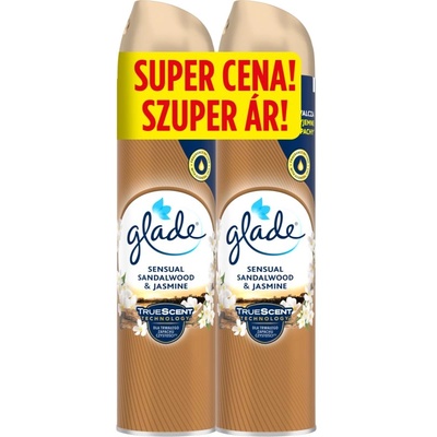 Glade Sensual Sandalwood & Jasmine ароматизатор за въздух дуо 2x300ml