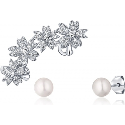 JwL Luxury Pearls Nádherný set perlových náušníc záušnice kôstková náušnice JL0781