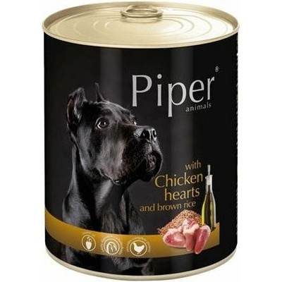 Piper dog Kuracie srdcia s hnedou ryžou 800 g
