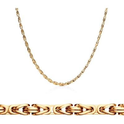 SAVICKI Синджирче Savicki 1, 75 мм: 585 злато, кралски квадрат