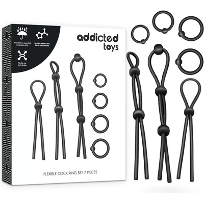 Комплект, силиконови пенис пръстени, 7 броя - Flexible Cock Ring Set (D-227641)