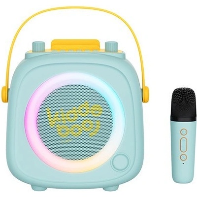 Kiddoboo Bluetooth Karaoke set mikrofon a reproduktor KidsVoice Mint – Zboží Dáma