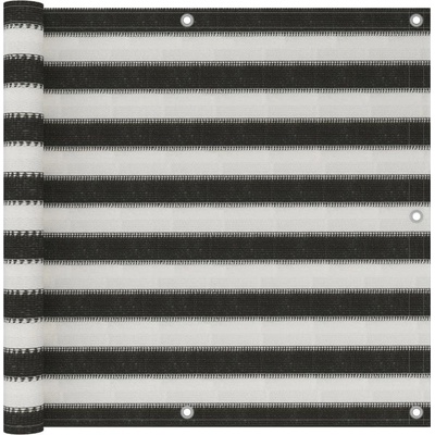 Greatstore Balkónová zástěna HDPE 90 x 300 cm antracitovo-bílá