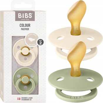 Bibs Colour anatomické dudlíky z přírodní kaučuk 2ks Ivory / Sage