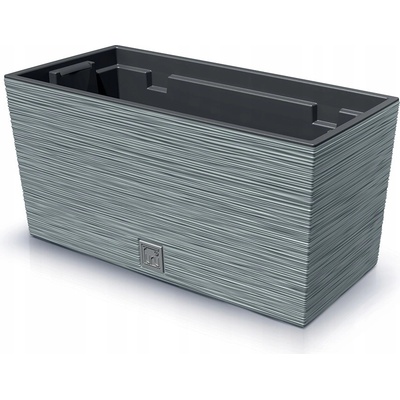 Prosperplast Květináč plast šedý 39,5 x 18 x 19,5 cm