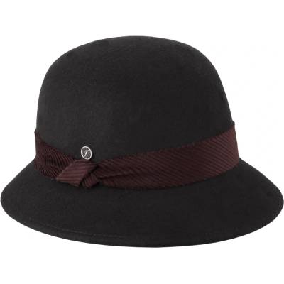 Fléchet dámský plstěný klobouk cloche se stuhou černý