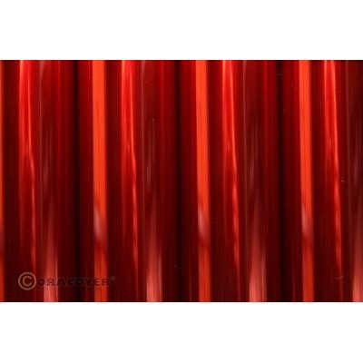 Oracover Oralight transparent červená 2m