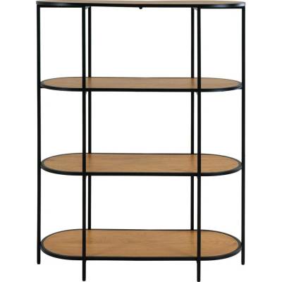 Knihovna Vita loft dub černý 85 cm moderní do obýváku a ložnice Intesi
