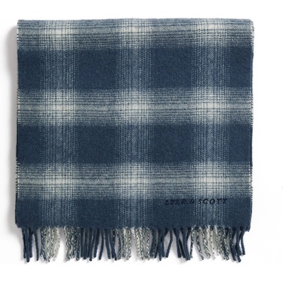 Lyle and Scott Шал Lyle and Scott Check Lambswool Scarf - Black