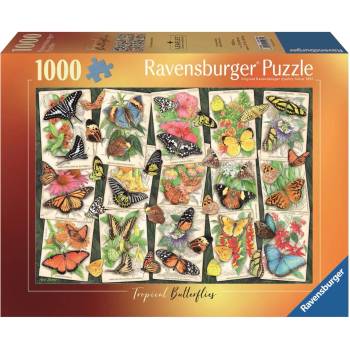 Ravensburger Пъзел Ravensburger от 1000 части - Тропически пеперуди (12001084)