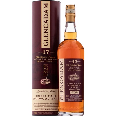 Glencadam 17y Old Triple Cask Portwood Finish 46% 0,7 l (tuba)