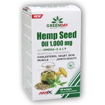 Amix GreenDay ProVEGAN Hemp Seed Oil 1000 mg 90 kapsúl