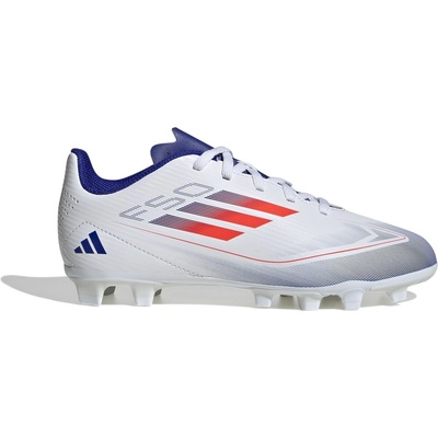 Adidas Детски футболни бутонки Adidas F50 Club Childrens Firm Ground Football Boots - White/Red/Blue