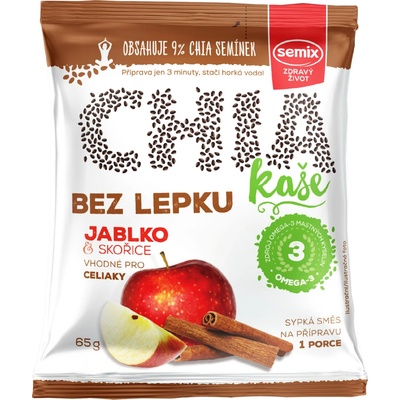 Semix Vícezrnná chia kaše jablko a skořice bez lepku 65 g