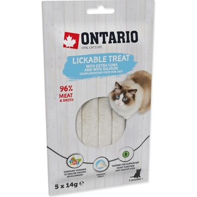 Ontario extra tuňák a losos 5 x 14 g – Sleviste.cz