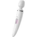 Satisfyer Голям мощен презаредим масажор от силикон Satisfyer Wand-er бял