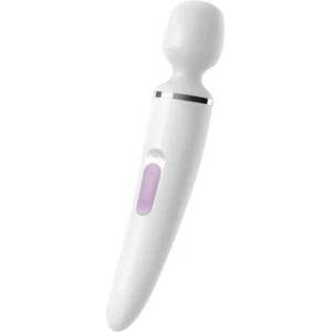 Satisfyer Голям мощен презаредим масажор от силикон Satisfyer Wand-er бял