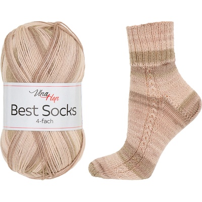 Vlna-hep Příze Best socks 7412 světle hnědá