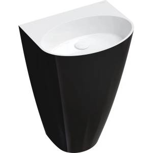 Omnires Свободностоящ умивалник Omnires Siena M+ черно-бяло 55 см (SIENAUWBOBCP)