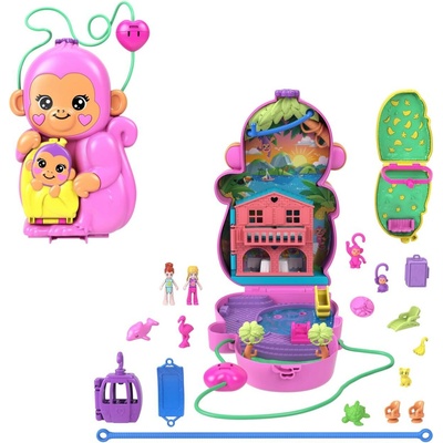 Mattel Polly Pocket Opičí máma s mládětem HWP04