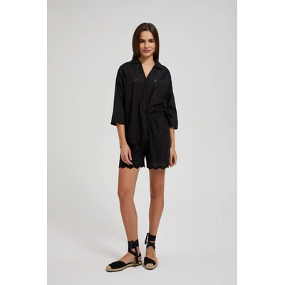 Moodo Dámské plátěné šortky černá