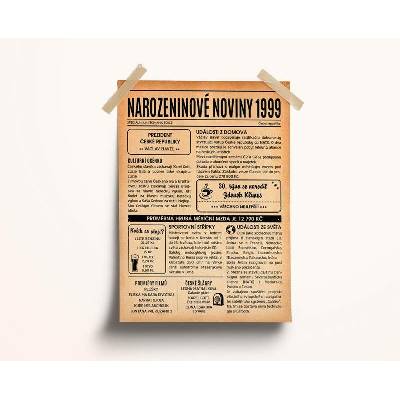Narozeninové noviny 1999 - jednostranné