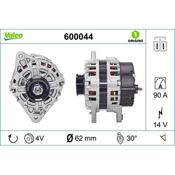Alternátor VALEO 600044