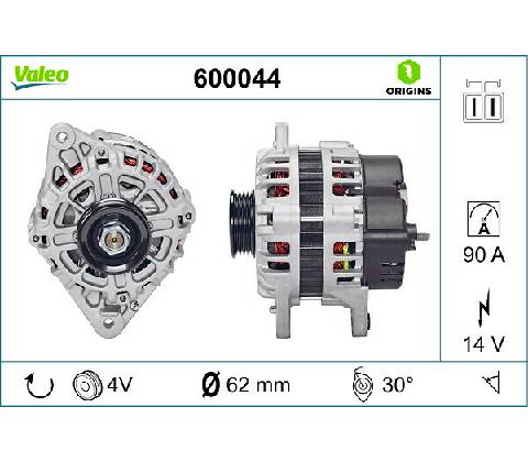 Alternátor VALEO 600044