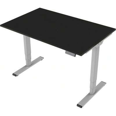 Delso Výškovo nastaviteľný stôl MIDJUSTER 80 x 120 cm čierna / sivá