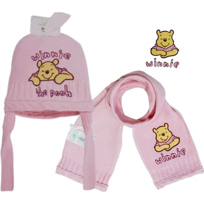 ŠÁLA A čepice MEDVÍDEK PÚ baby hm 4257 růžová