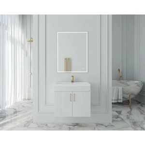 Drop Lines Комплект стенен шкаф Venus с 2 врати и мивка 60 см, бял (5PVE060WM+6BE8060PC)