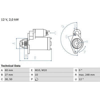 BOSCH 0 986 023 110 Startér (0986023110)