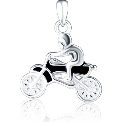 JVD Stříbrný přívěsek motorka SVLPBL00