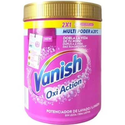 Vanish Oxi Action Pink prášok na odstraňovanie škvŕn 900 g