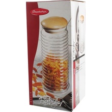 Pasabahce Dóza skleněná s dřevěným víkem Babylon 1,5 l