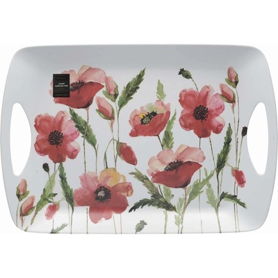 Creative Tops Melaminový tác Watercolour Poppies velký 47x33cm