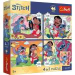 Trefl - Puzzle 4x88 Lilo and Stitch - 1 - 39 piese