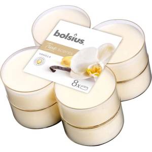 Bolsius Bolsius Polska Sprzedaż sp. z o. o. Ароматни чаени свещи Bolsius Aromatic 2.0 Maxi 8 бр. , Ванилия