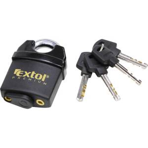 EXTOL катинар за сигурност със защита от прекъсване, боядисан, водоустойчив, 4 ключа; 50 мм