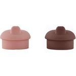 OYOY Mini Розов/кафяв силиконов капак за чаша 2 бр. Kappu - OYOY Mini (M107187)