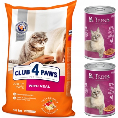 Club4Paws premium s teľacim mäsom 14 kg