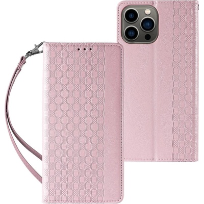 HQWear Калъф с отделение за карти с висулка/каишка Magnet Strap Case за iPhone 13 Pro Max, розов (9145576250327)