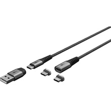 Goobay 65653 USB 2v1 magnetický, 1m, černý