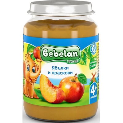 Bebelan пюре ябълки и праскови - 190 г
